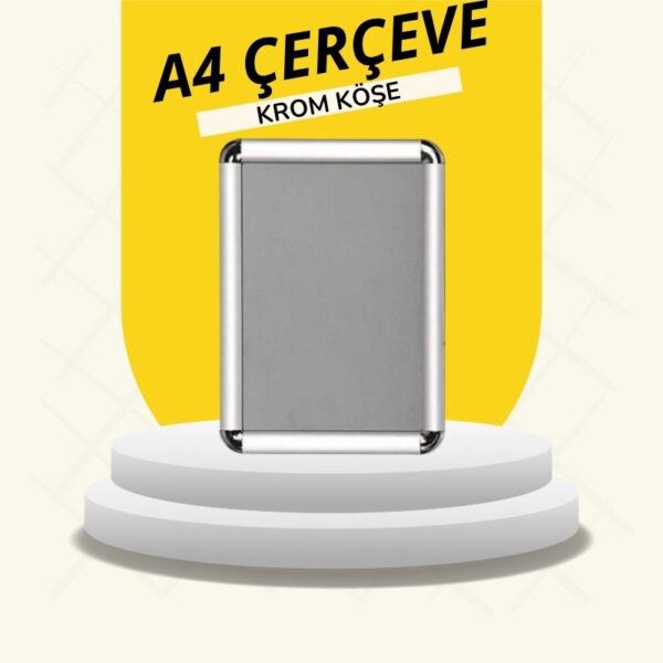 a4 çerçeve krom rondo köşe