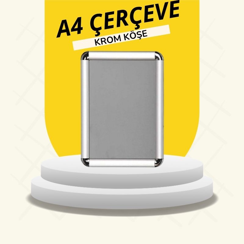 a4 çerçeve krom rondo köşe