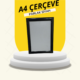 a4 çerçeve parlak siyah