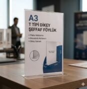 a3 T tipi şeffaf föylük