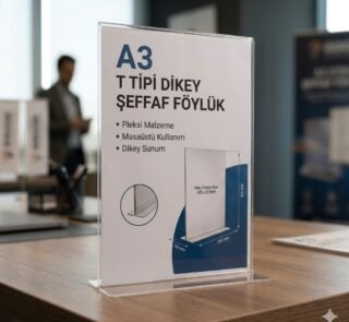 a3 T tipi şeffaf föylük