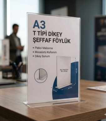 a3 T tipi şeffaf föylük